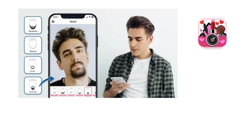 YouCam Makeup Professional Selfie Editor to Add Beard Filter