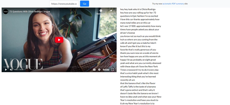 YouTube Transcript - Generate Text From YouTube Video in One Click