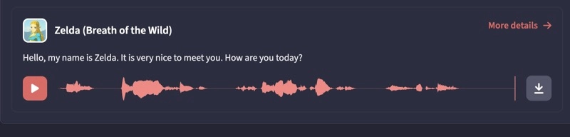 Zelda Text to Speech