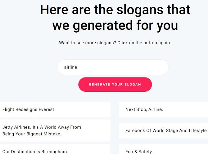 Zyro AI Slogan Generator