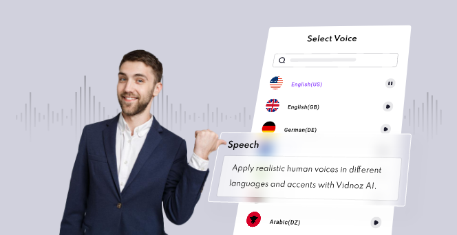 Create AI Vocies with Vidnoz AI